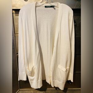 Ralph Lauren Cream Knit Cardigan XL